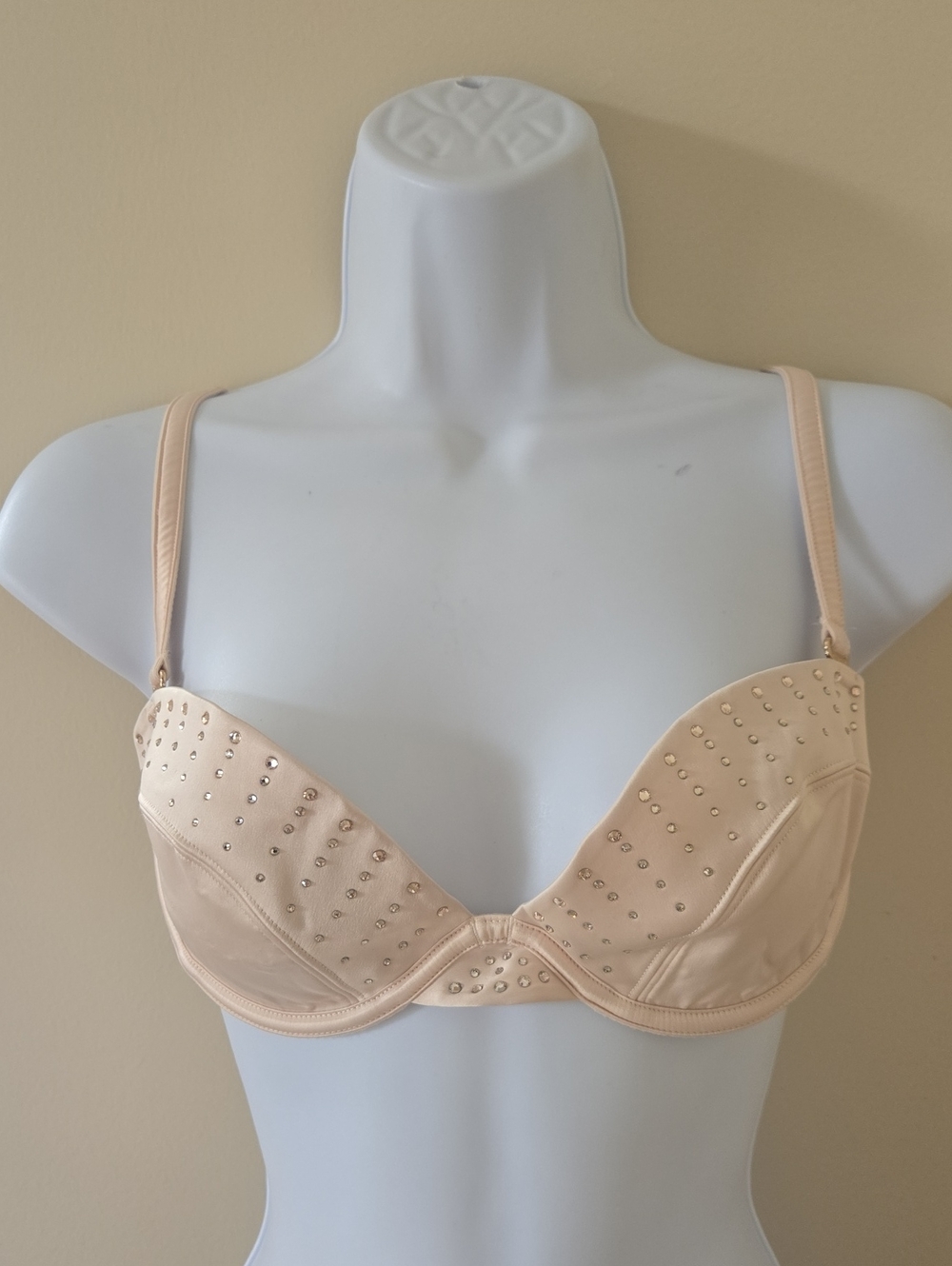 Honey Birdette Nude Studded Underwire Crystal Bra